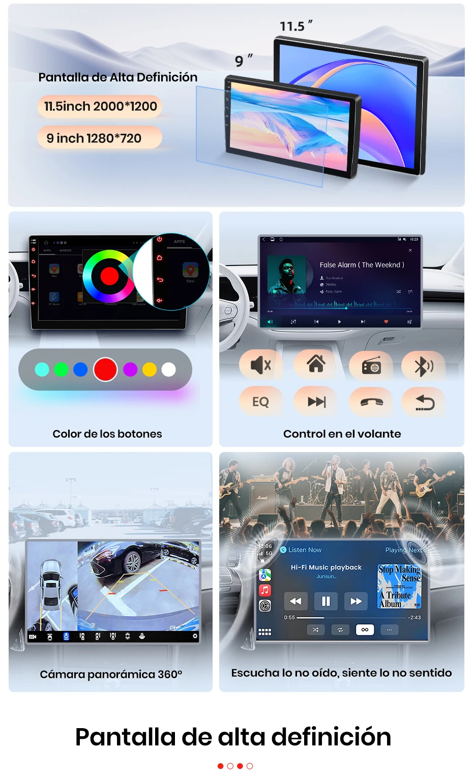 Junsun Wireless CarPlay Android Auto Autoradio für Seat Leon MK3 2012 2013-2020 GPS Auto-Intelligentes System BT FM Spanisch Lokal – Detail 7