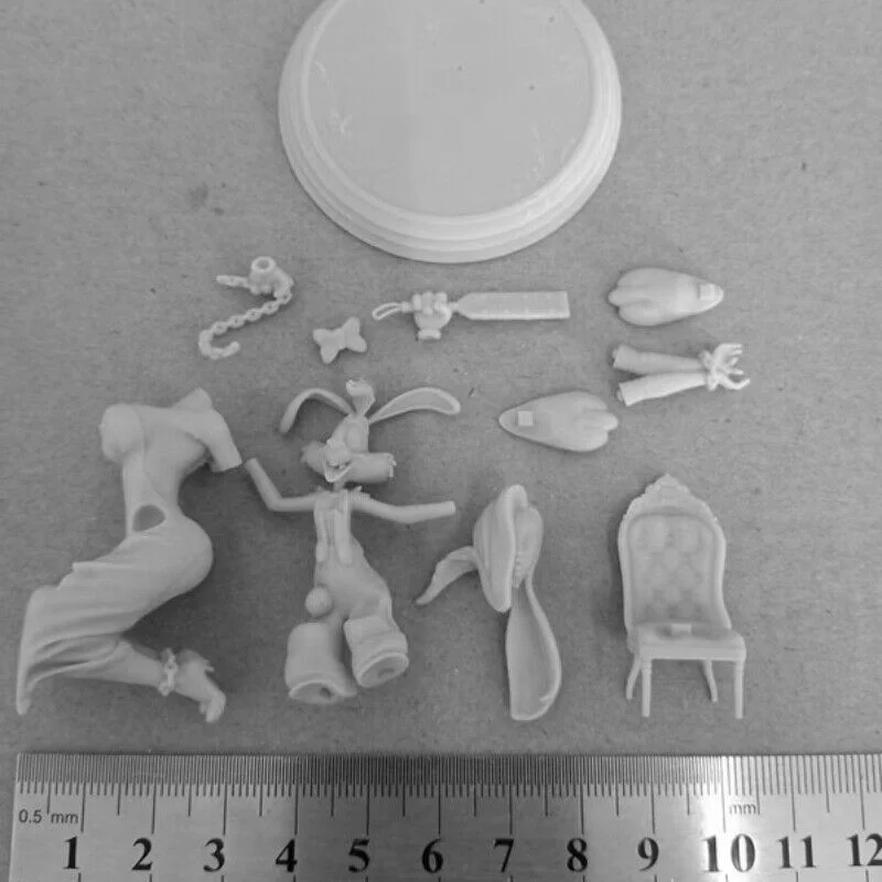 Butt Spanking Game Full Resin Figure 1/24 Scale 75mm Assemble Miniature Garage Model Kit Unassembled Unpainted Diorama Toys