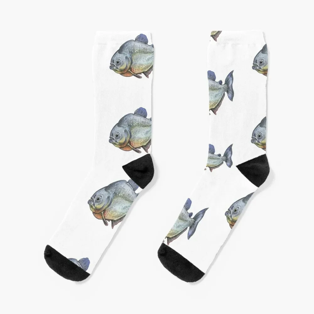 

Piranha Socks Non-slip New year's anti slip football Socks Male Women's