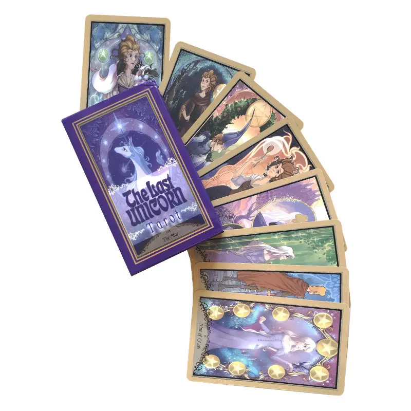 Hot sales Last Unicorn Tarot Card Game Tarot Card Entertainment Fate Divination Card And A Variety Of Tarot Options PDF Guide