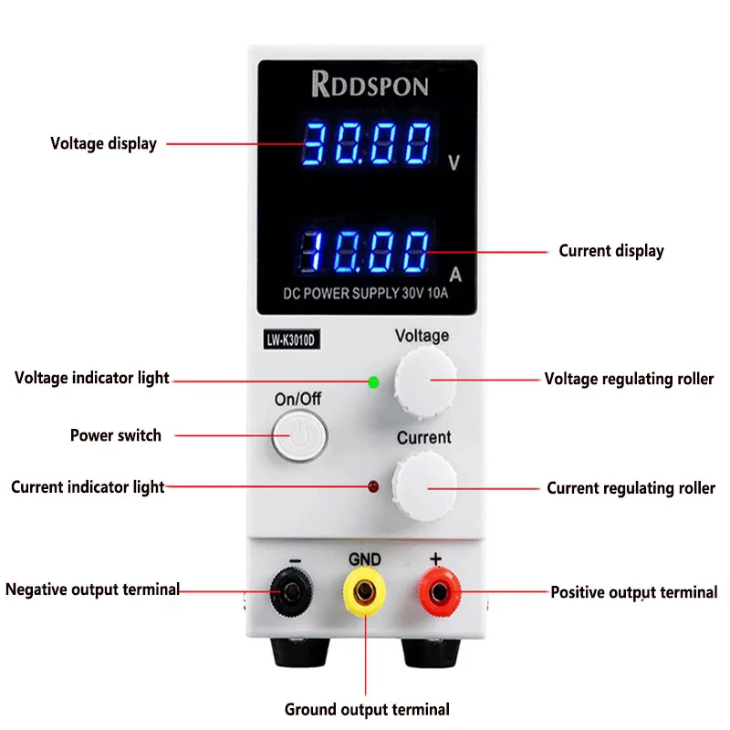 

LW-3010D DC power supply 30V10A laboratory DC regulated power supply adjustable