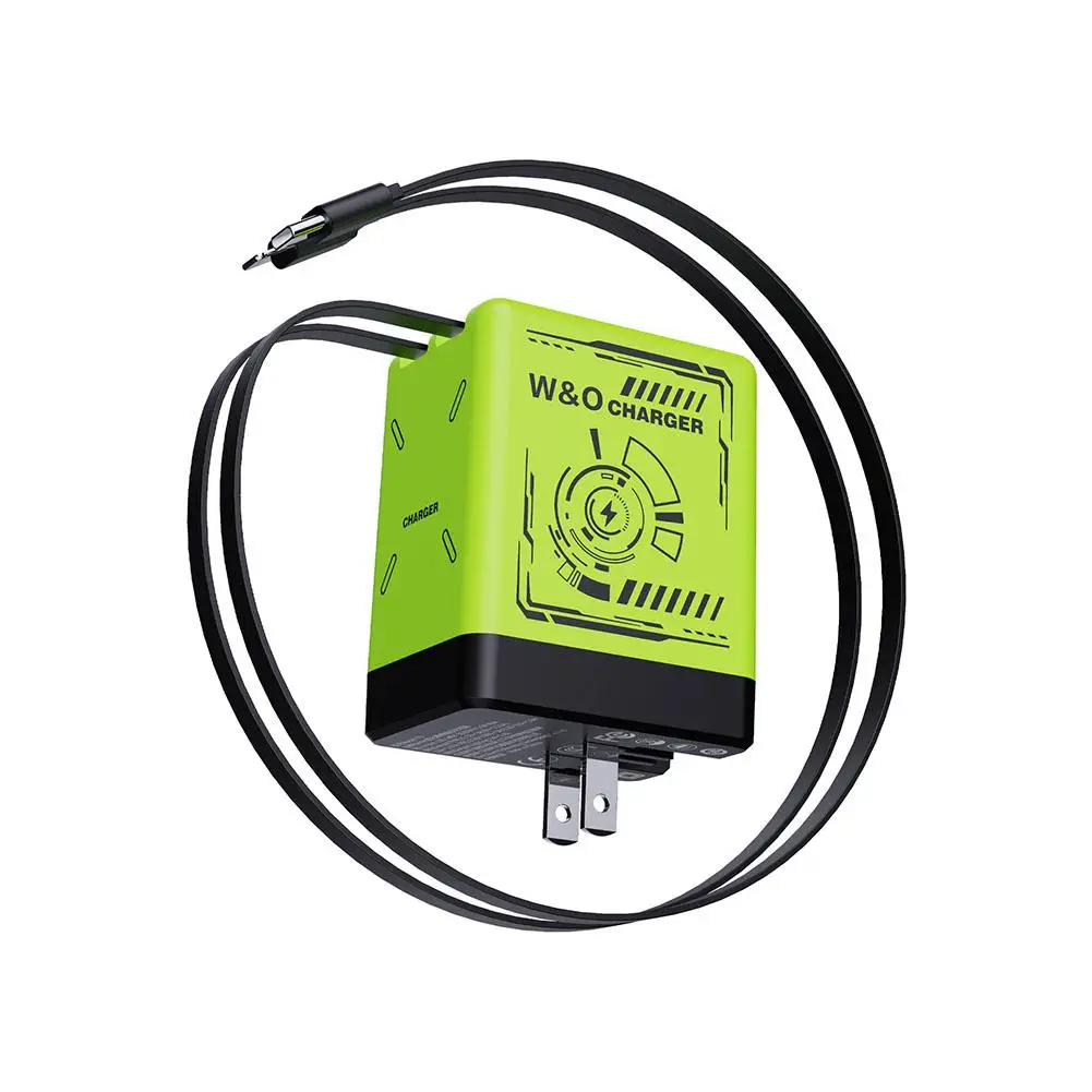 

Dual PD+USB Smart Charger 2 In 1 Gan Charger Compatible 120w Retractable Fast Charging Charger For Smartphone Y1S9