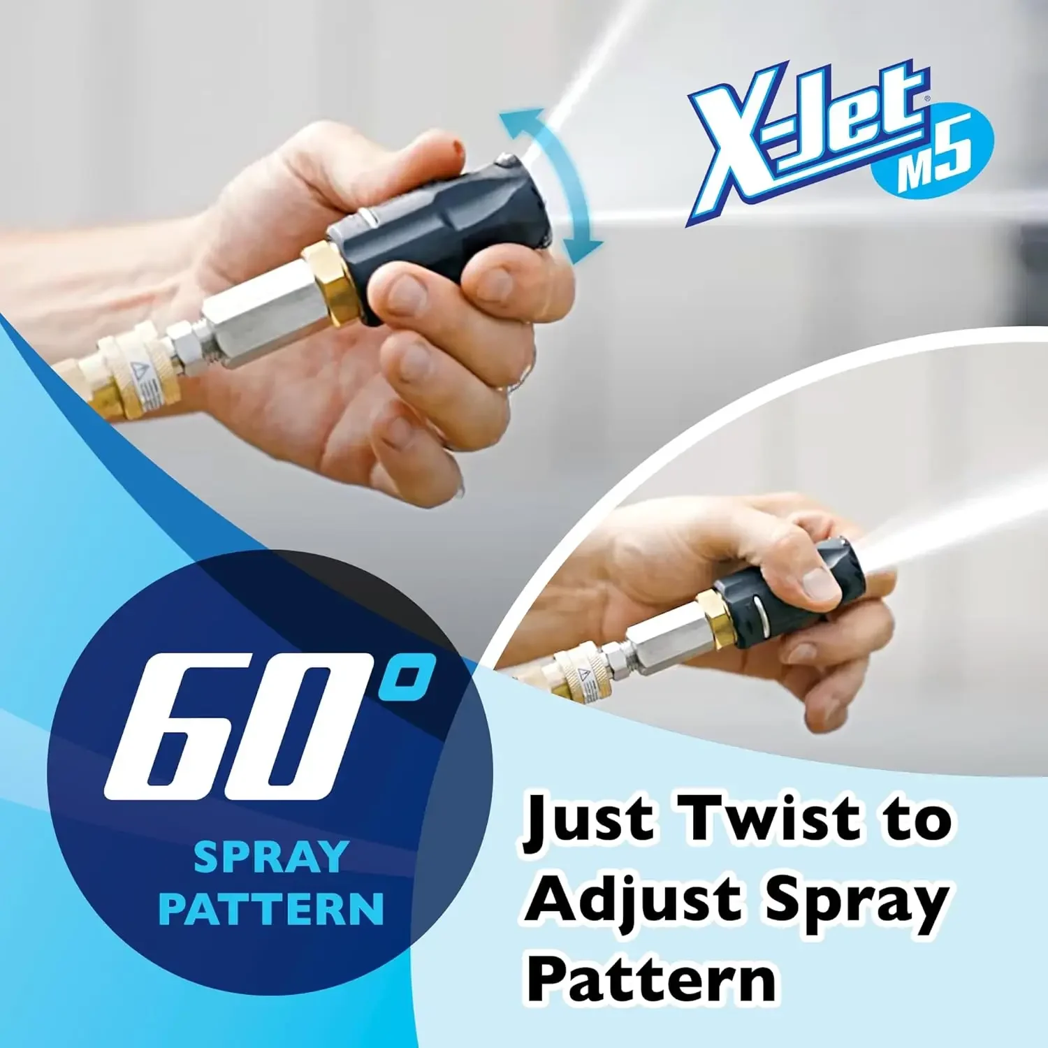 13 Kit | 4-4.5 GPM | Adjustable Long-Range External Injection Variable Pressure Washing Nozzle | Perfect for Washing Residential
