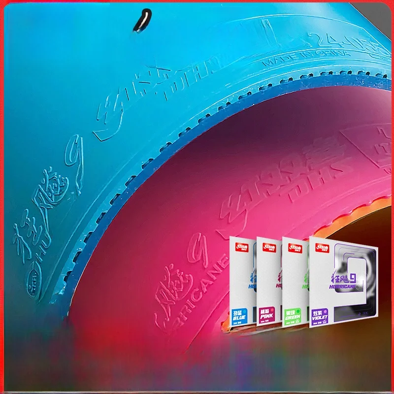red-double-happiness-9-table-tennis-bat-rubber-ball-cover-blue-sponge-thick-sponge-for-sports-fitness-fans