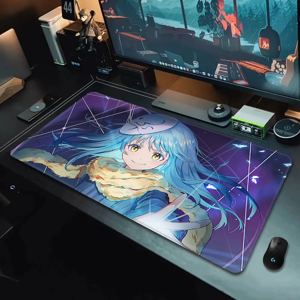 T-That Time I Got Reincarnated as a Slime HD Printing Gamers Locking Edge Non-slip Mouse Pad 90x40cm Keyboard PC Desk Pad