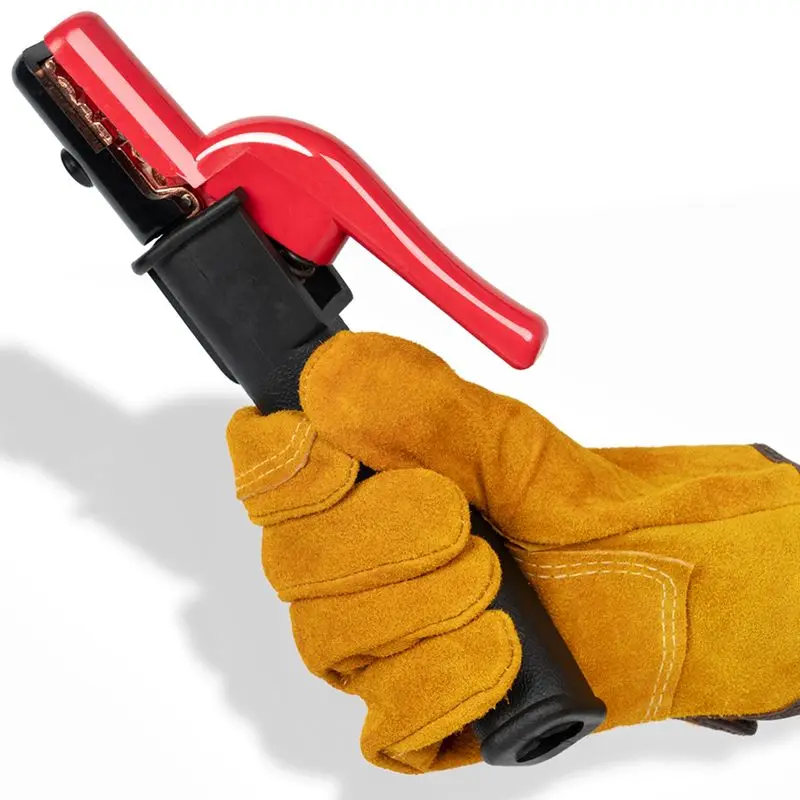 800AMP Welding Electrode Holder Clamp with Soft Ergonomic Handle, Heavy Duty Copper Electrode Holder for Arc MMA Welder