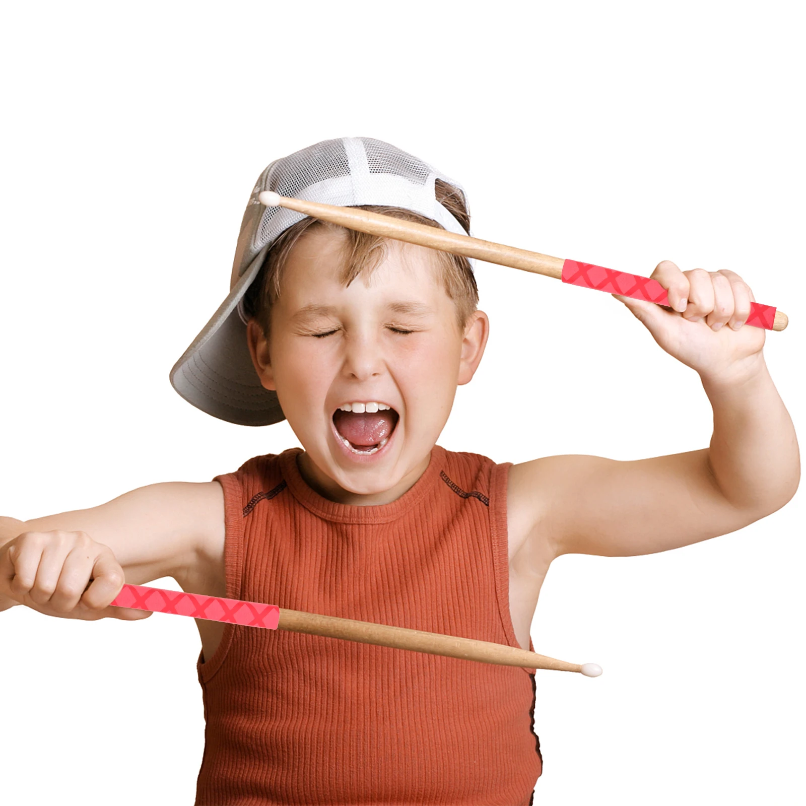 

2Pairs Drumstick Antislip Protectors Easy to Use with Hot Water Fire Roasting Sturdy Wearable Protective Covers for Drums