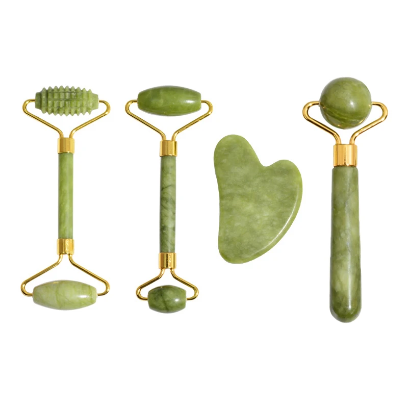 Natural Jade Roller Massager for Face Roller facial liftting Anti-wrinkle Gua Sha Jade Stone Face Massager Beauty Skin Care Tool