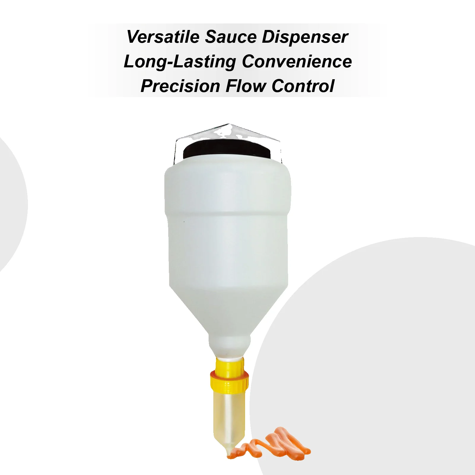 

Sauce Dispenser Wall Mount Sauce Dispensing Bottle 3.5L Refillable Container Kitchen Tool Cooking Supplies for Noodle Shop