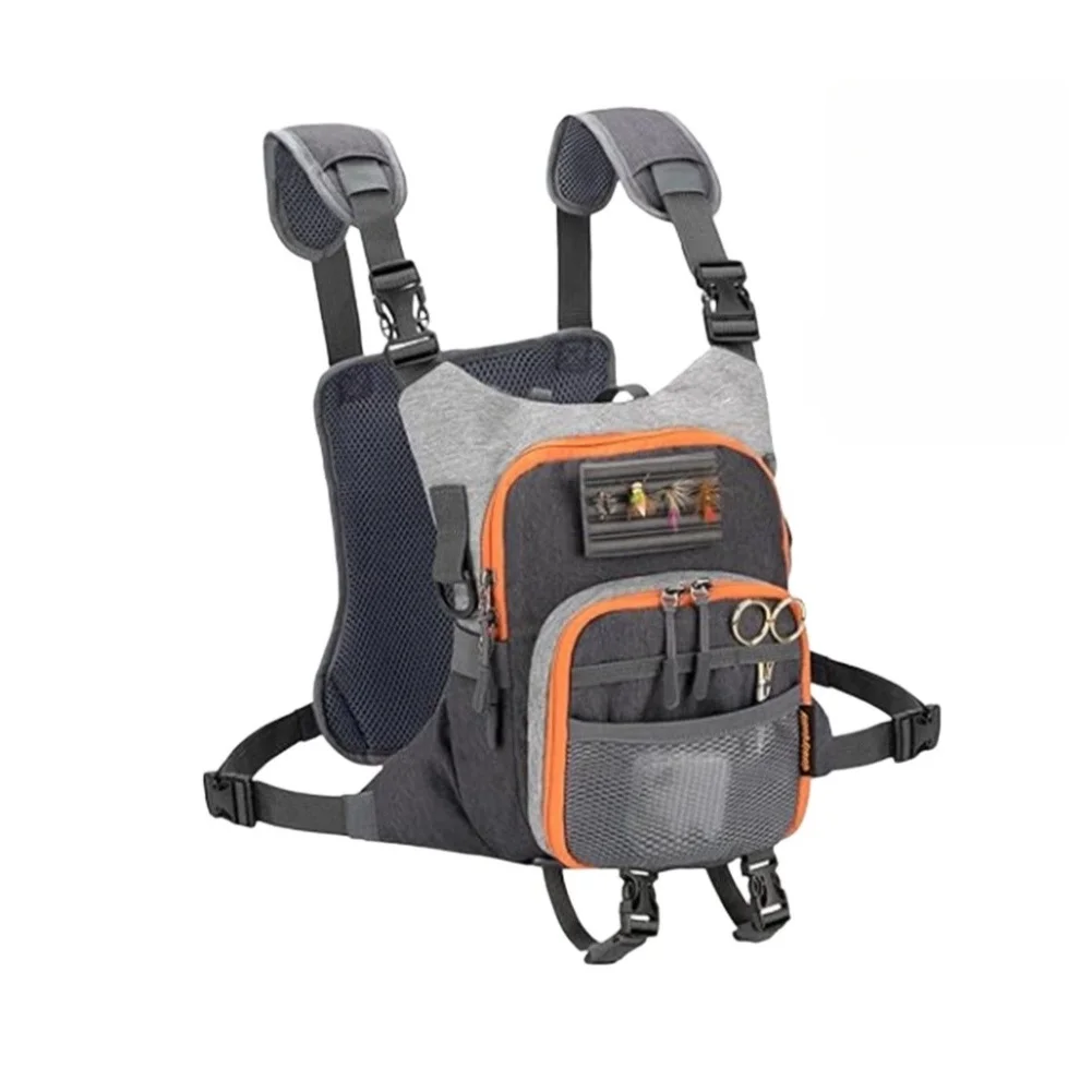 /Fly /Fishing /Chest Pack Waterproof Lightweight Vest With 2 Fly Box Storage Organized Gear Bag For Anglers Stream River Tackle view 2