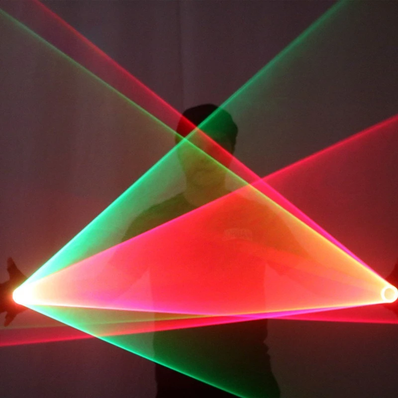 

Red Green Laser Gloves LED Nightclub Fluorescent Glow Gloves for Stage Trendy Rave Party Prop Interactive Performance Supplies