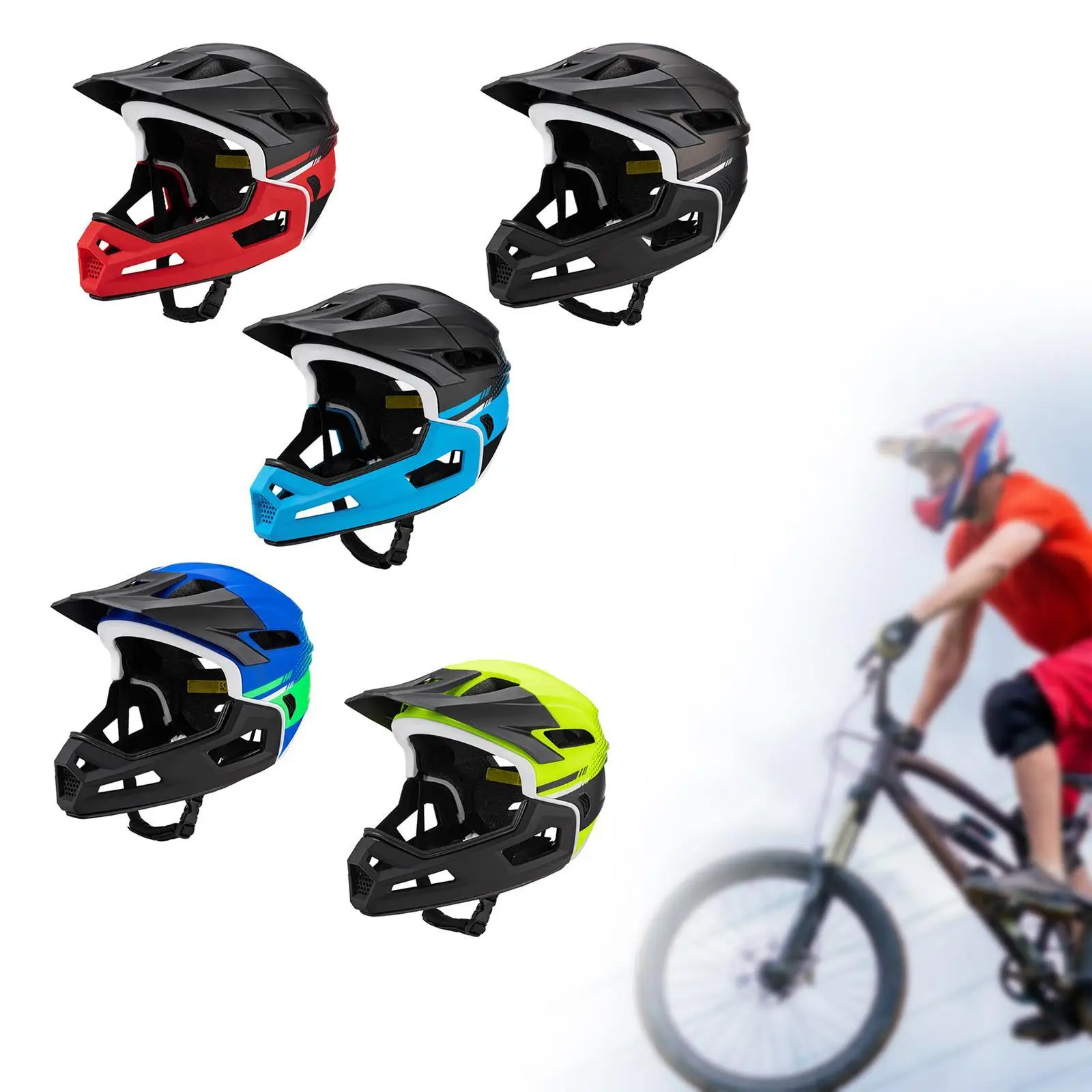 

Bike Helmet Full Face with Detachable Pad Sports Comfortable for Adult