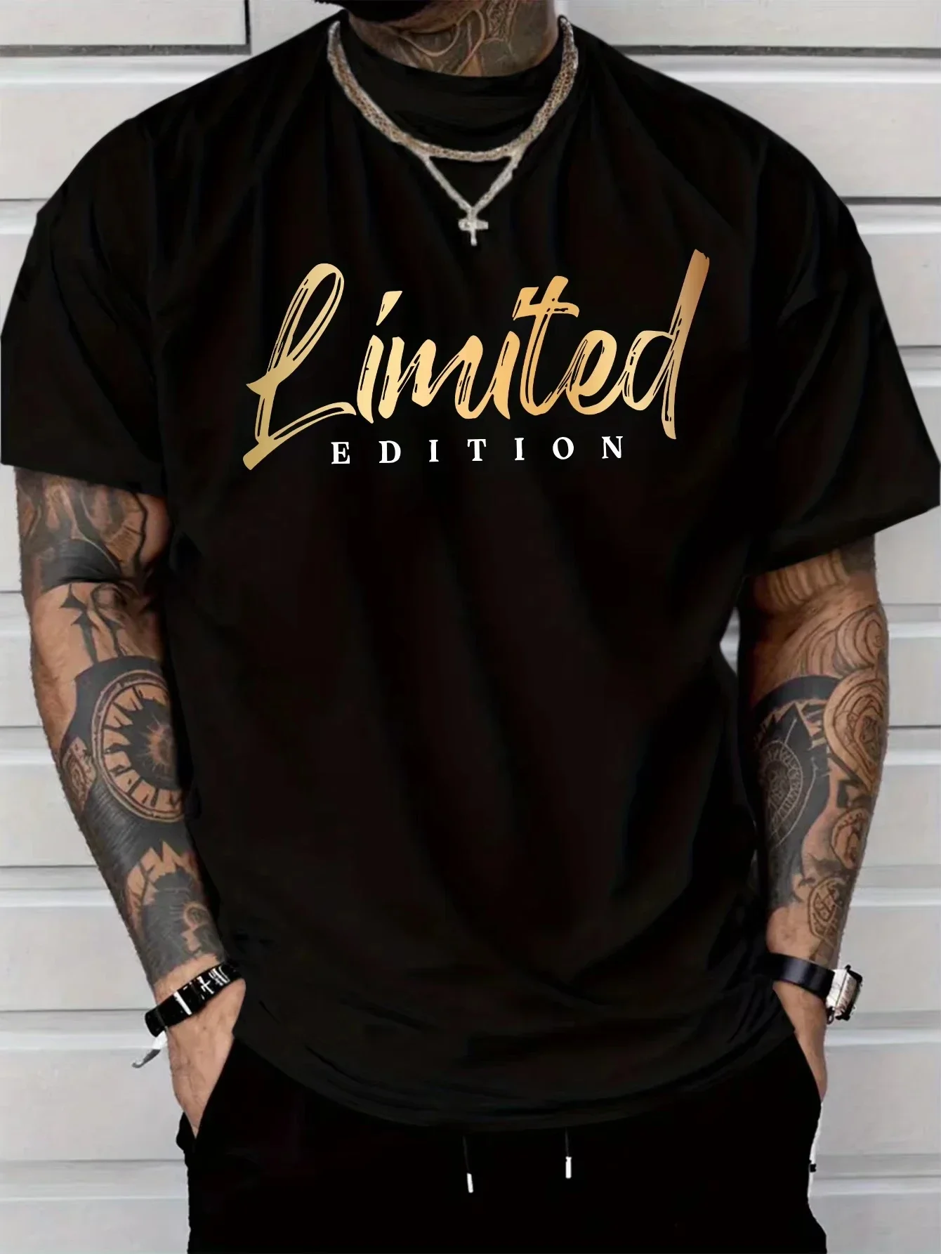 Limited Edition Art Letter Printed T-Shirts Womens Cotton Summer Short Sleeve Tees O-Neck Oversized Tops Street Soft Clothes