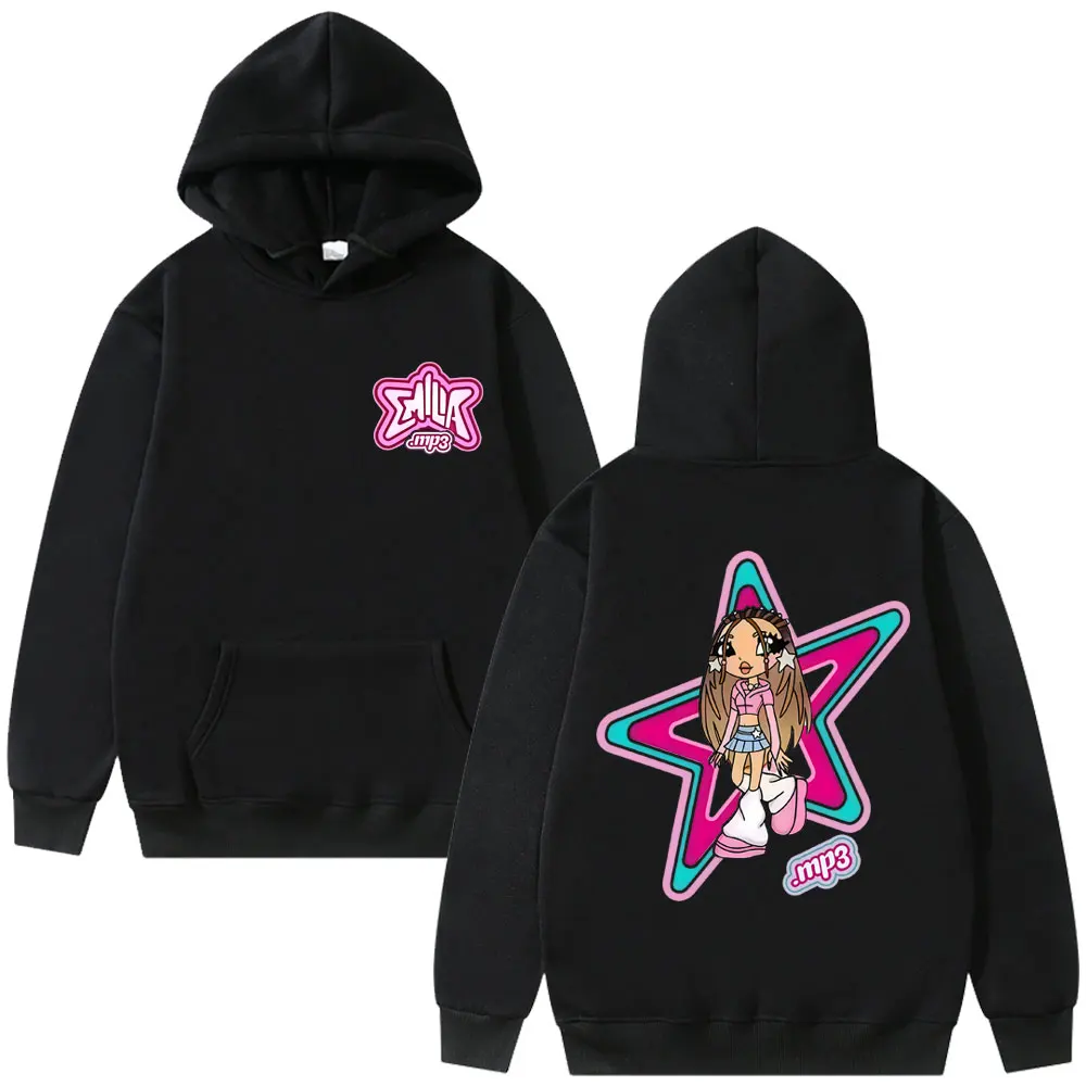 

Singer Emilia Mernes MP3 Cartoon Graphic Hoodie Men Women Clothing Fashion Casual Sweatshirt Unisex Oversized Pullover Hoodies