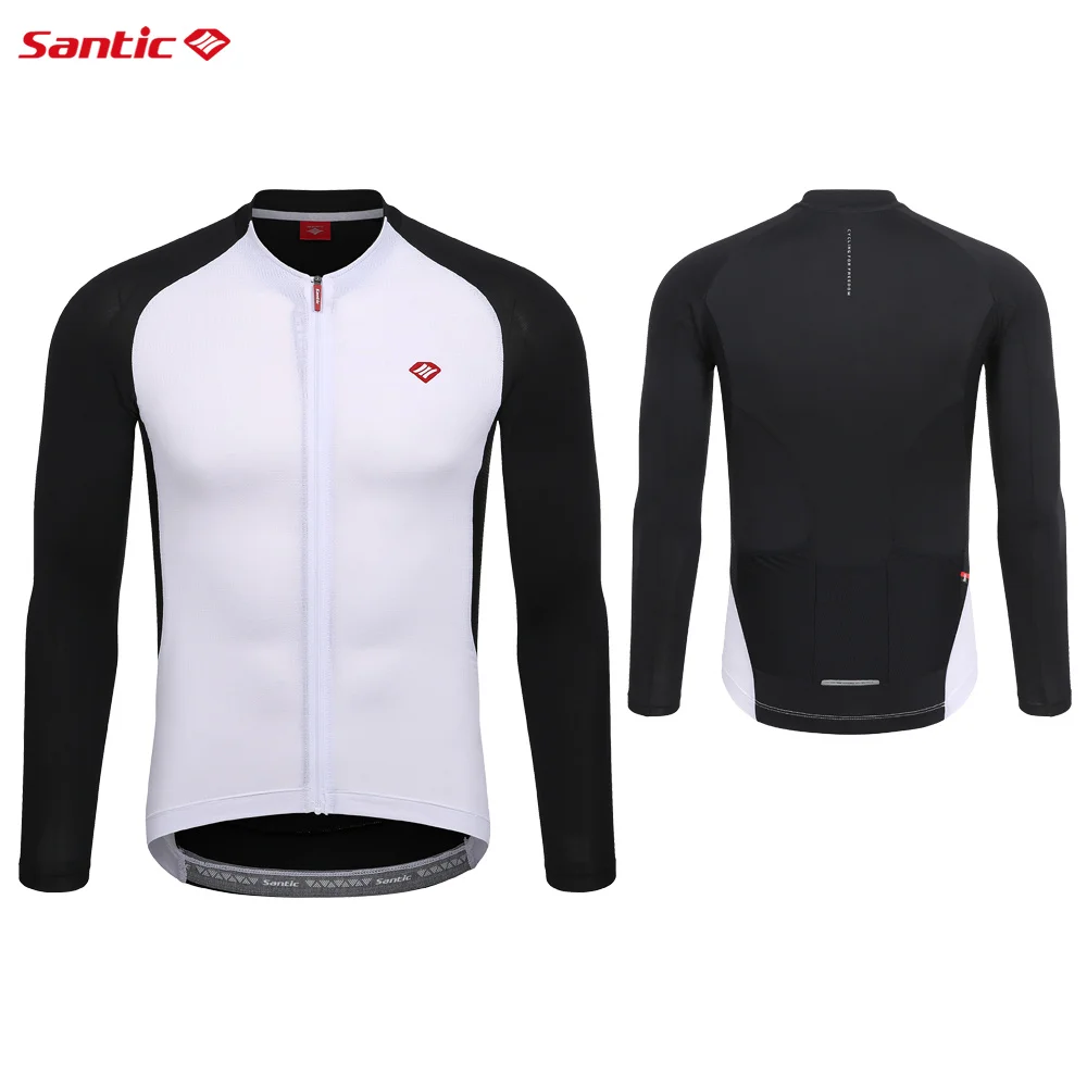 

Santic Men Cycling Jerseys Long Sleeves Anti-sweat Sun-protective Road Bike MTB Jerseys Spring Autumn M1C01126