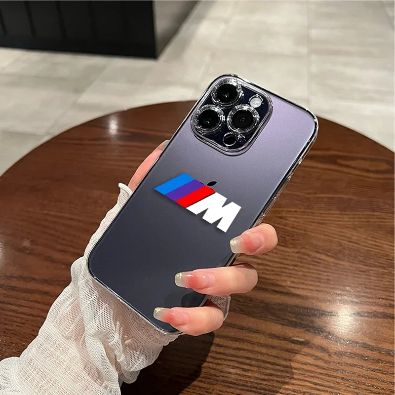 Luxury Clear Phone Case for IPhone 11 12 13 14 Pro Max XR X XS SE 7 8 Plus For BMW M M3 M4 M5 X1 X5 X3 X7 X6 Performance