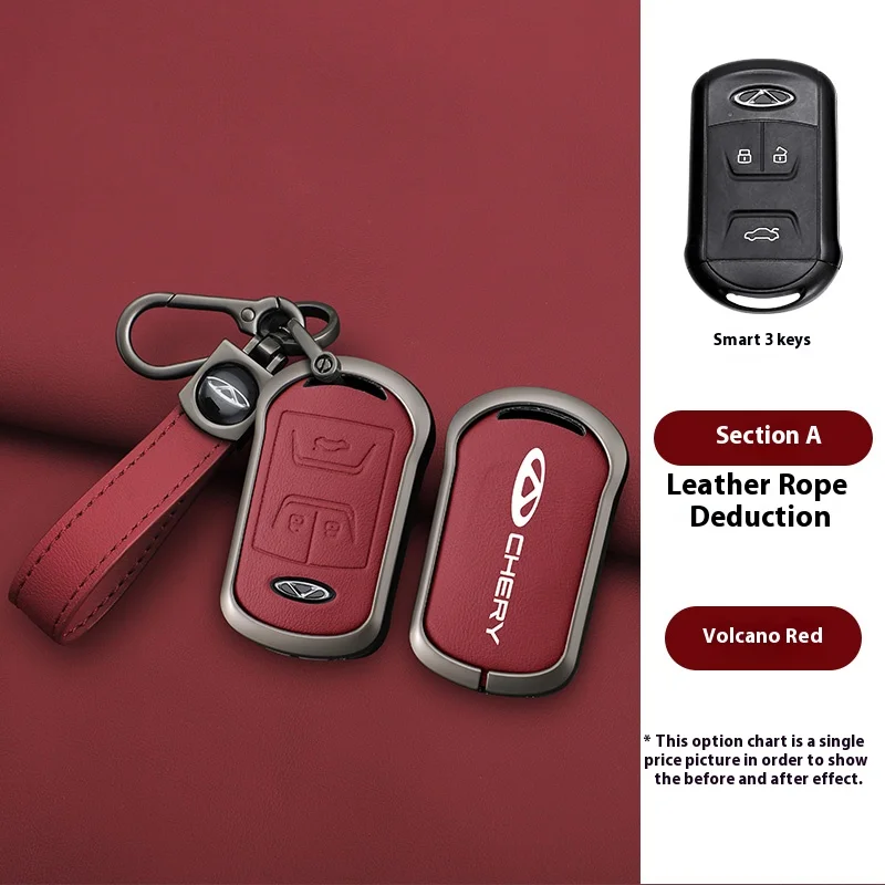 

Car Zinc Alloy Key Case Cover Shell For Chery Tiggo 3 4 5txs Tiggo 7 8 5X Arrizo 5 2019 2020 2021 Holder Fob Protector Accessory