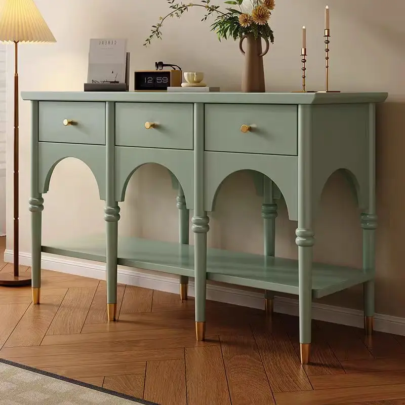 

Solid wood medieval style, entrance cabinet, bucket cabinet, side cabinet, locker, shelf, modern simple retro style