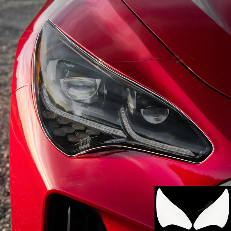 

For Kia Stinger 2021-2023 Accessories 2 Pcs Car Headlight Protective Film Headlamp Restoration Transparent Black TPU Sticker
