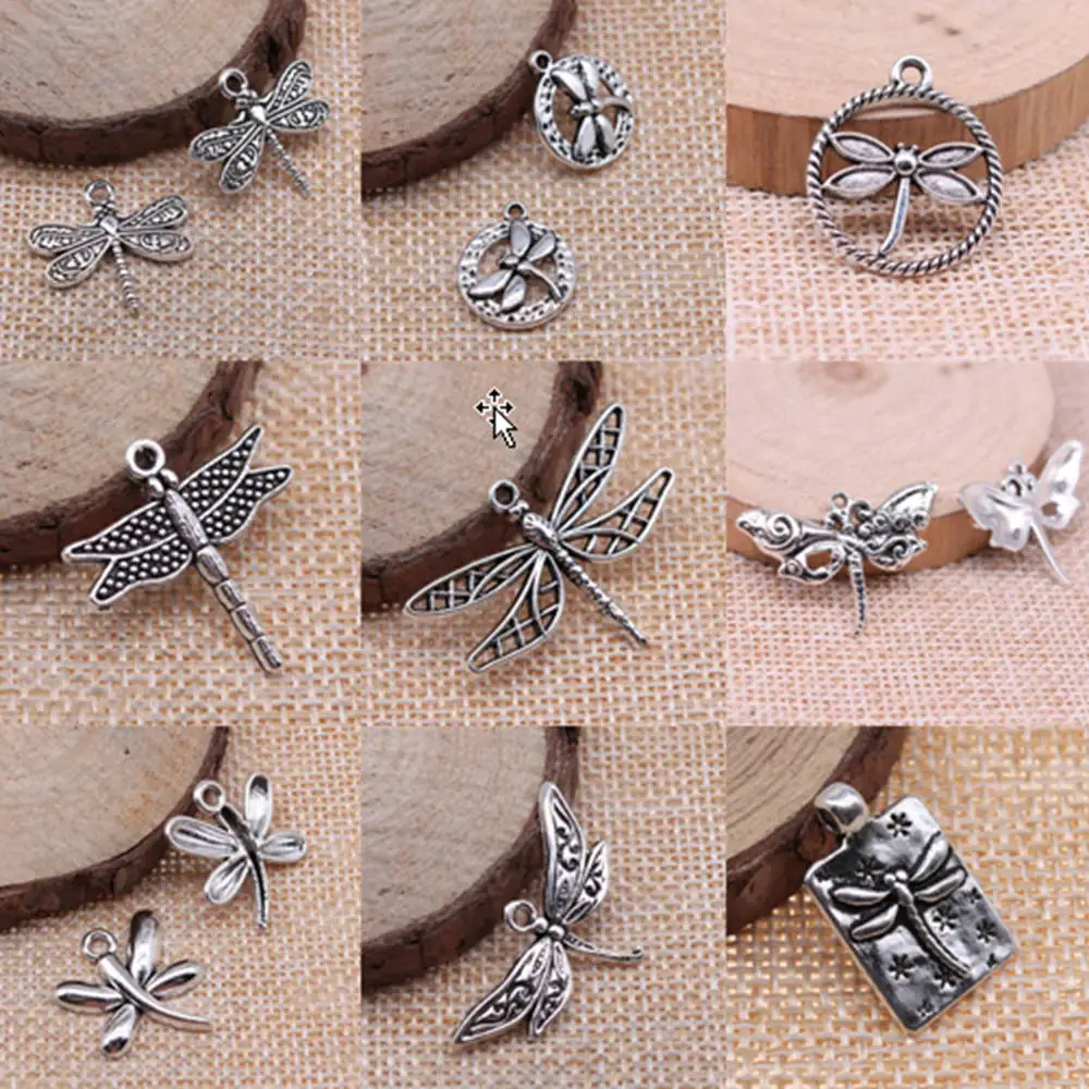 Dragonfly Charms For Jewelry Making DIY Pendants For Gift Bulk