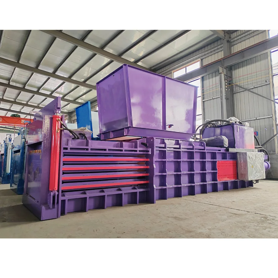 Industrial Scrap Metal Baler Automatic Copper Wire Iron Steel Baling Press Machine Horizontal Hydraulic Compactor for Recycling