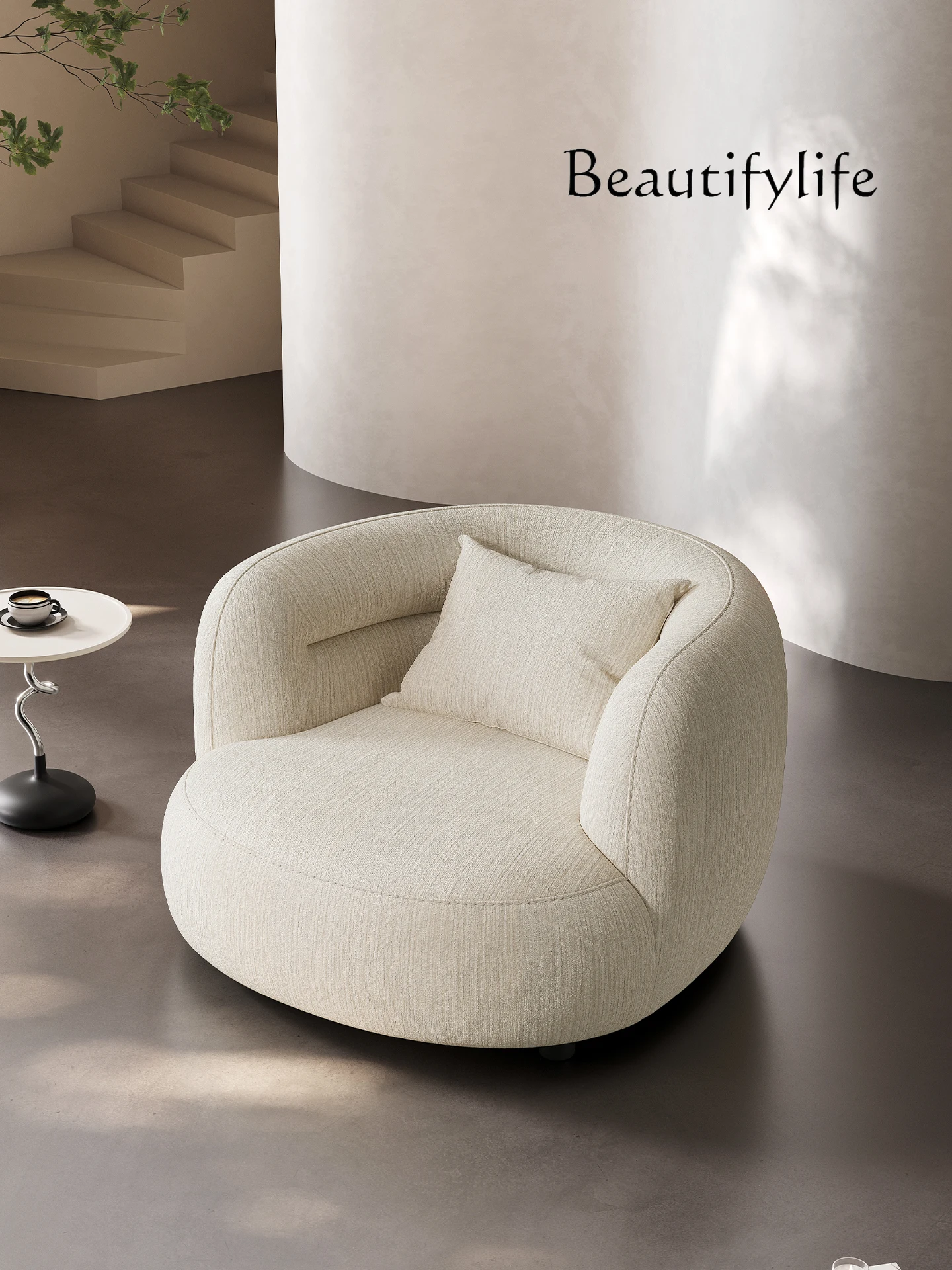 

Italian designer living room minimalist patent leisure chair lazy Nordic backrest small apartment sofa chair