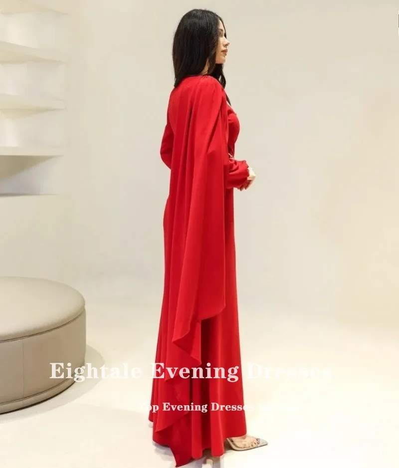 فستان سهرة عربي Eightale مطرز بأكمام طويلة بطول الأرض فستان حفلات مخصص لحفلات الزفاف رداء إسلامي De Soirée