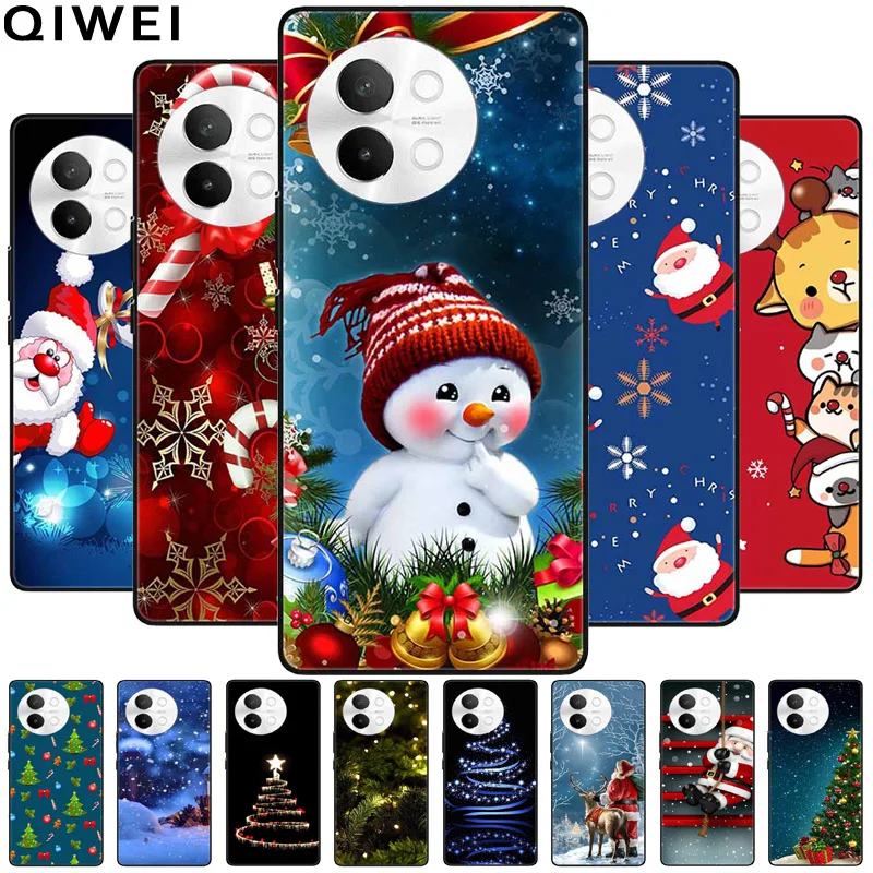 Christmas Phone Cases for Vivo V40 Lite 5G Cover Protection Silicon TPU Soft Cover for Vivo V 40 Lite V40Lite 5G Back Shell Capa