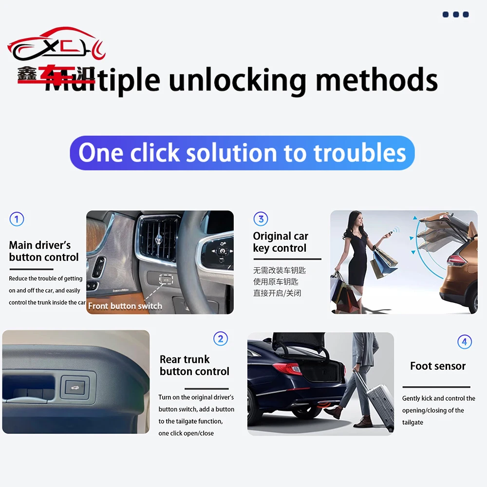 Car Automatic Lifting kit Opening Trunk Intelligent Electric Tail Gate Lift Tailgate for Toyota Avalon XX50 2019~2024 view 3