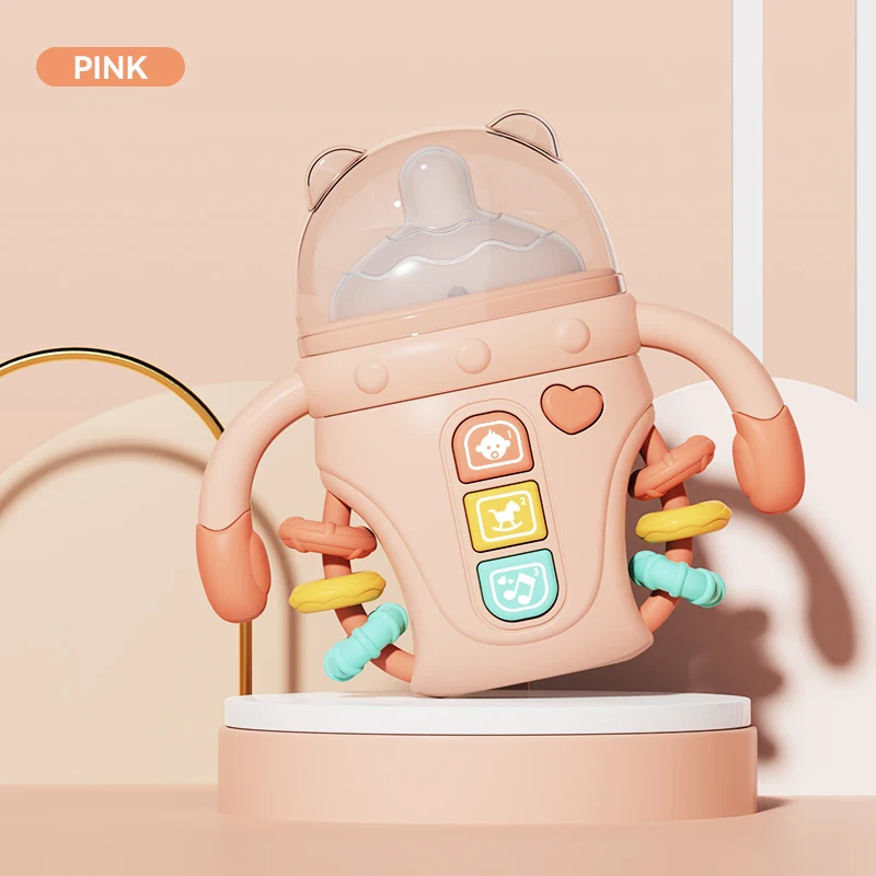 Electronic baby bottle-shaped toys/rattle toys/musical toys, songs/English words, suitable for babies over 18 months old, birthd