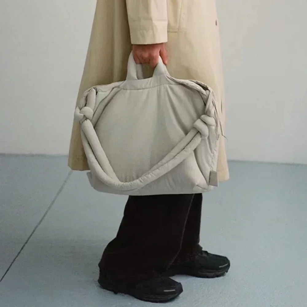 

Повседневные нейлоновые кошельки и сумки, стеганая женская сумка на плечо, рюкзак с хлопковой подкладкой, сумки-тоут на шнурке для женщин, клатч-шоппер