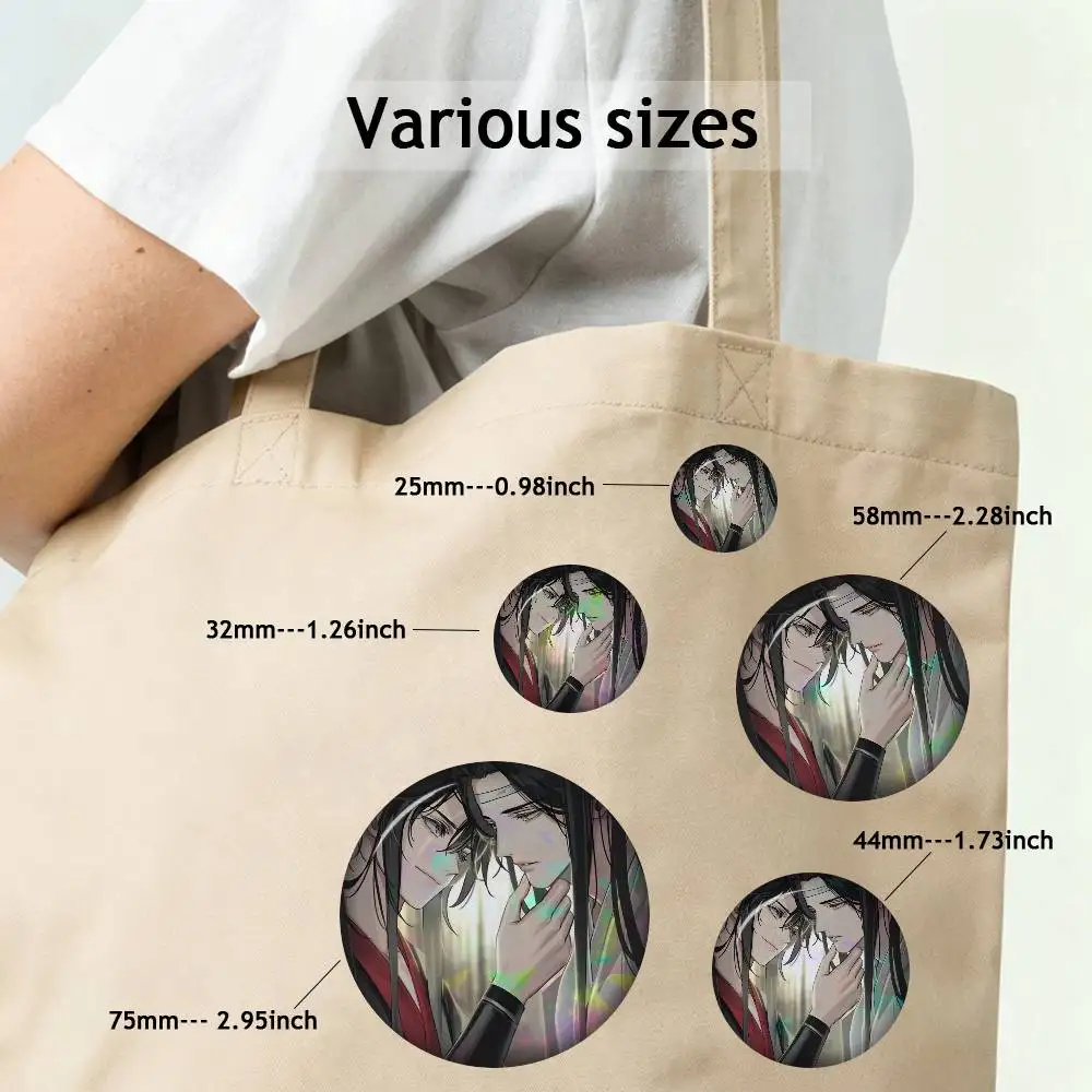 Mo Dao Zu Shi Lan Wangji Wei Wuxian Anime Badge Creative Pins Brooch for Bag Clothes Hat Decor Gifts Fans Collect