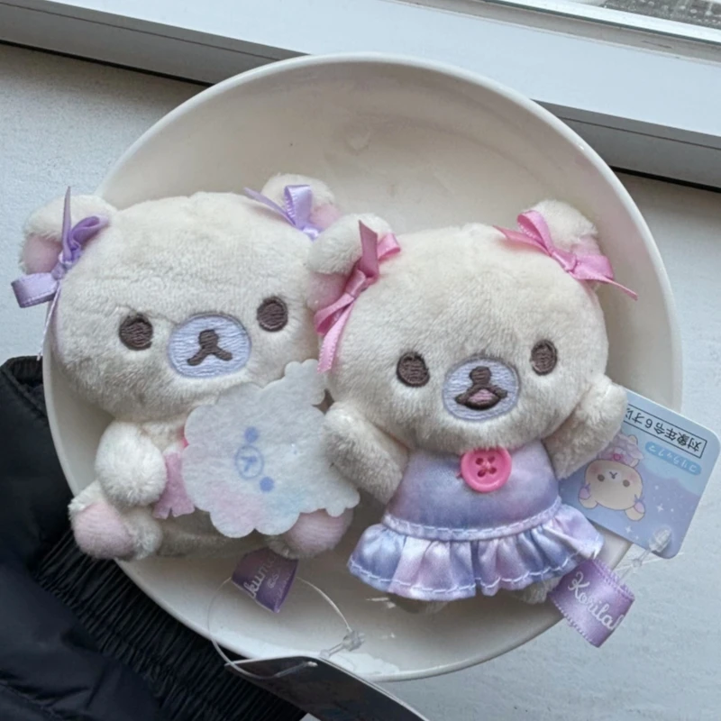 

Kawaii Sanx Rilakkuma Plush Keychain Dreamy Marshmallow Korilakkuma Backpack Charm Unicorn Stuffed Toy Kiiroitori Girly Gifts