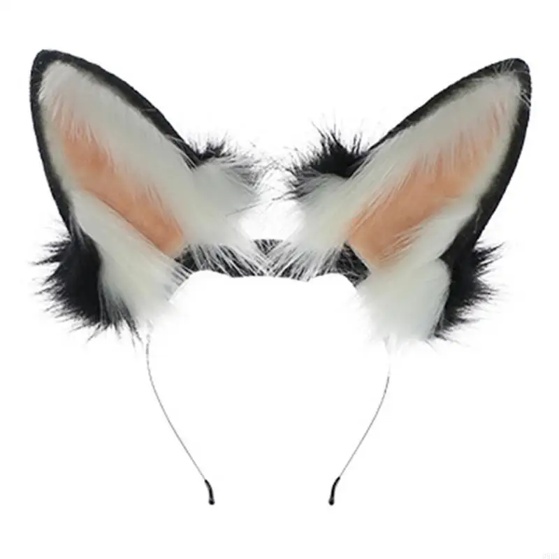 39BC Anime Cosplay Props Hair Hoop Furry Rabbit Dynamic Ear for Halloween