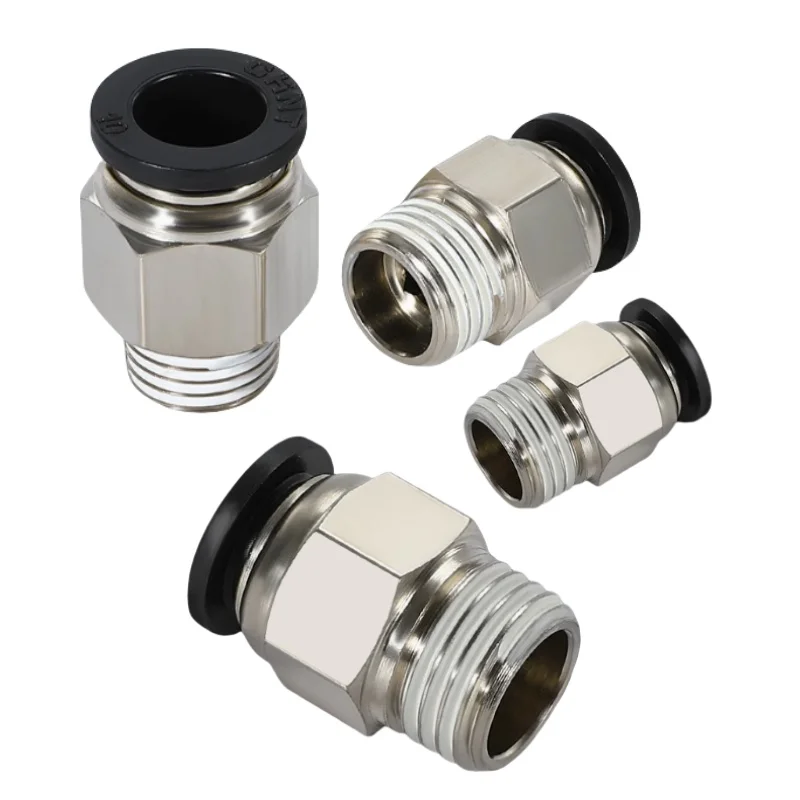 Pneumatic trachea connector PC8-2 quick connector PC10-4 threaded through PC12-3 quick connector