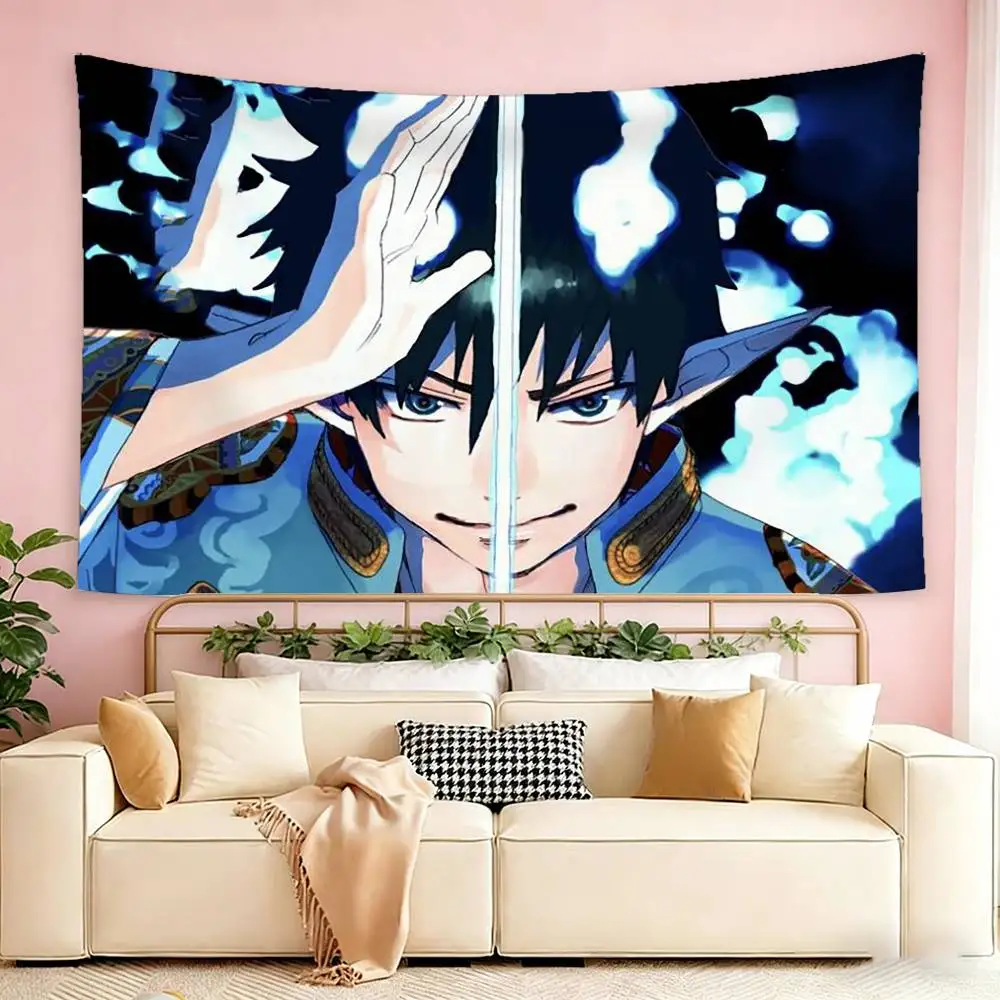 B-Blue Exorcist  Flags Suitable For Party Club Outdoor Interior Wall Decoration Banner Fans Gift