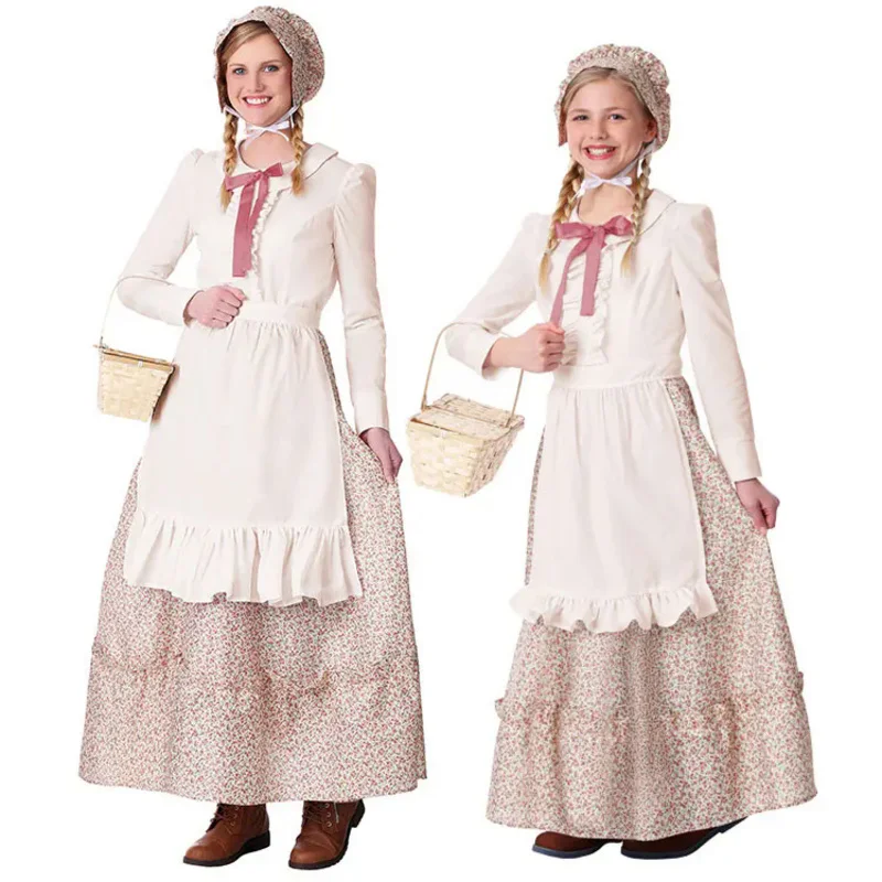 

Halloween Children's Day Stage Performance Adult Children Ranch Farmer Farmer Peasant Woman Servant Costume