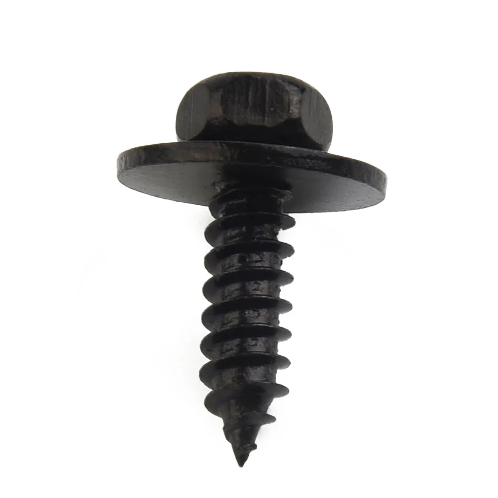 Self-Tapping Screws Black Car Parts Replacment Set 20pcs/kit 4.8x19mm Accessories Automotive Hex Washer Head Hot Sales