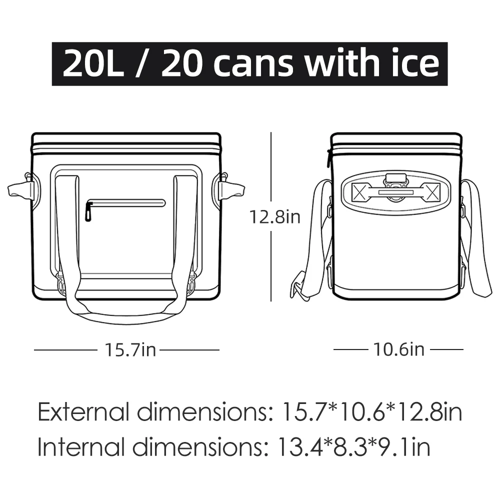 صندوق تبريد ممتاز مقاوم للماء معزول من مادة PVC TPU مع كيس ثلج ناعم مثالي لصندوق القوارب المعزول #2