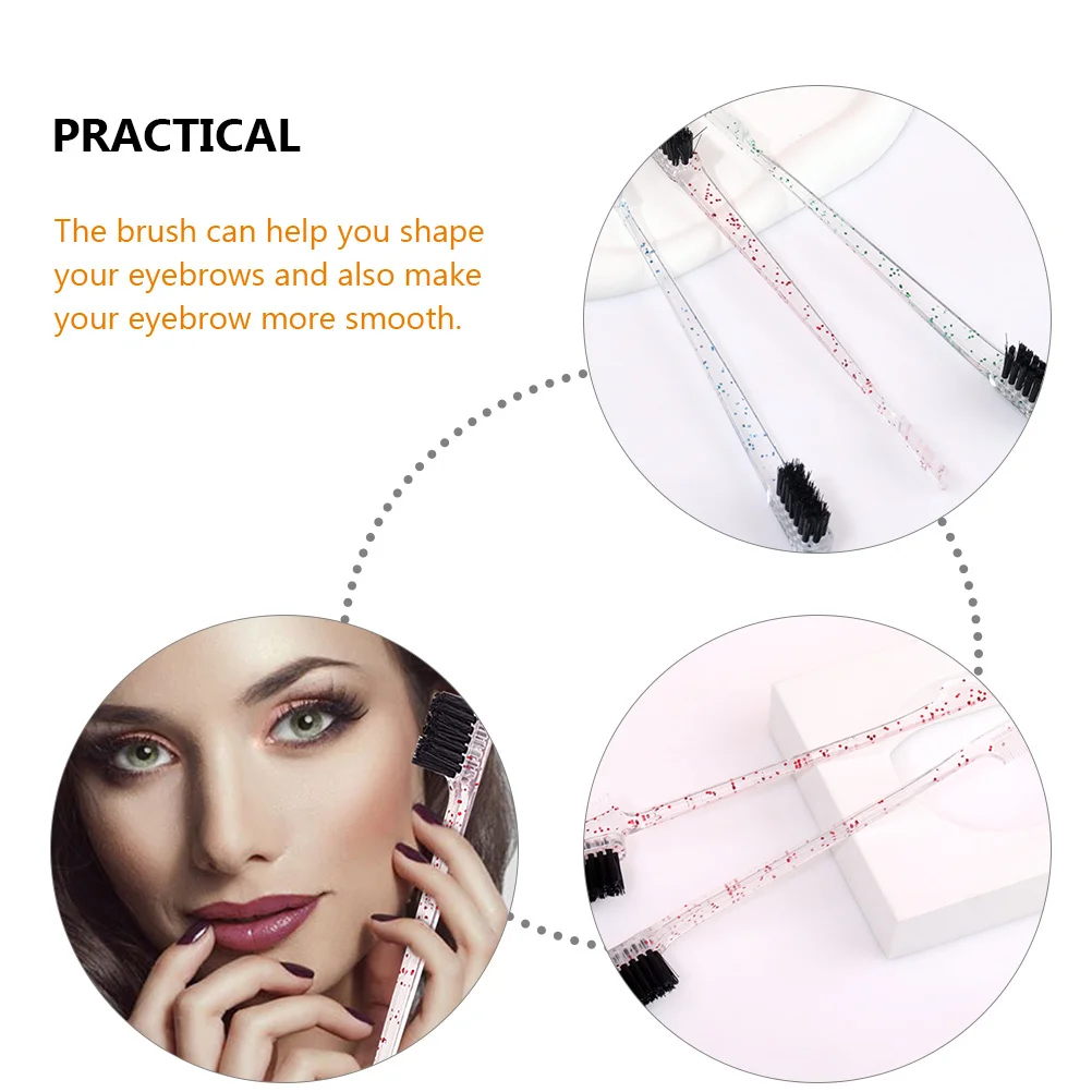 12Pcs Professional Eyebrow Brush Set Dual Function Brow Groomer Smooth Finish Makeup Essential for Flawless Look