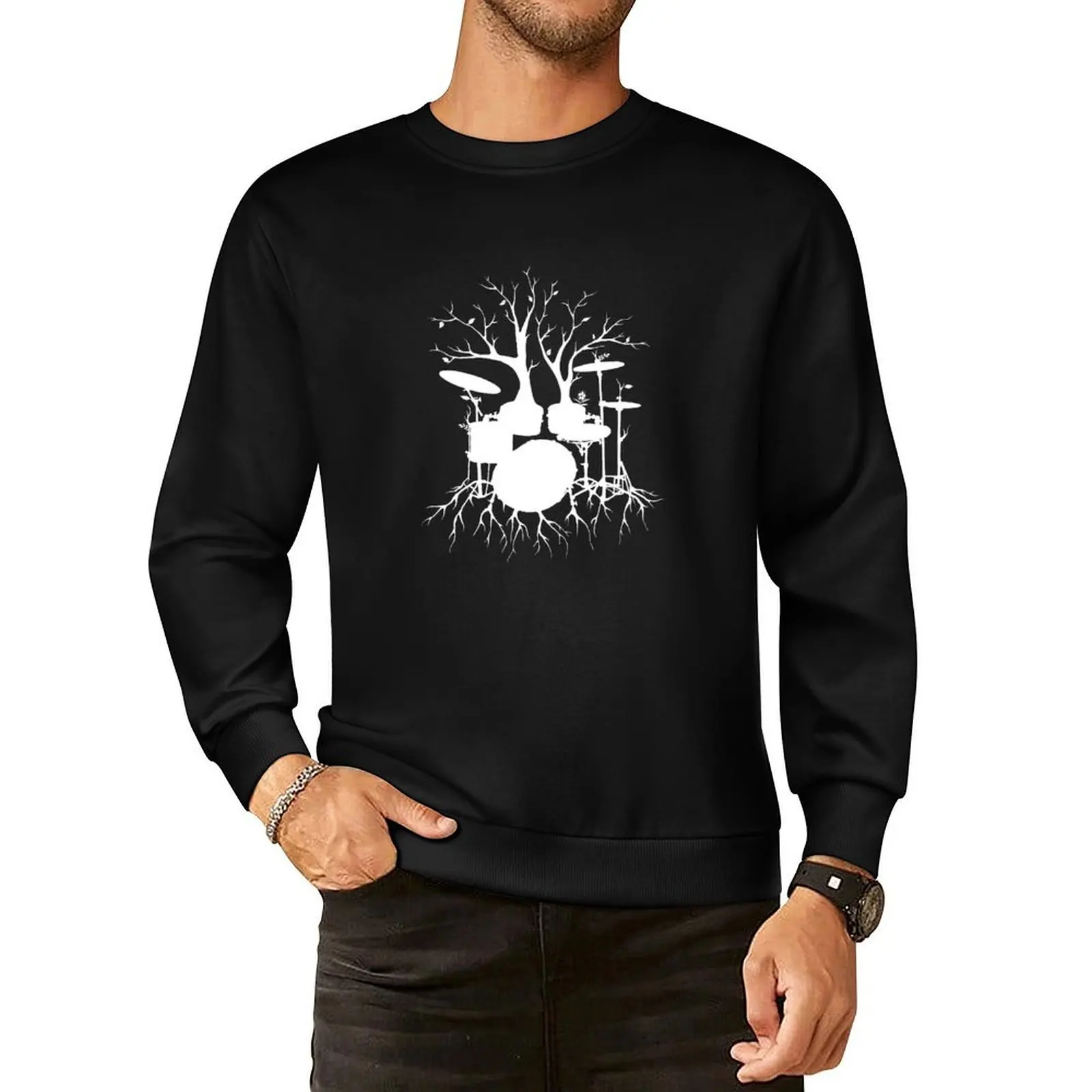 

Live the Beat to the Tempo of Creation ~ drum tree art , version1 Pullover Hoodie streetwear men new sweatshirt