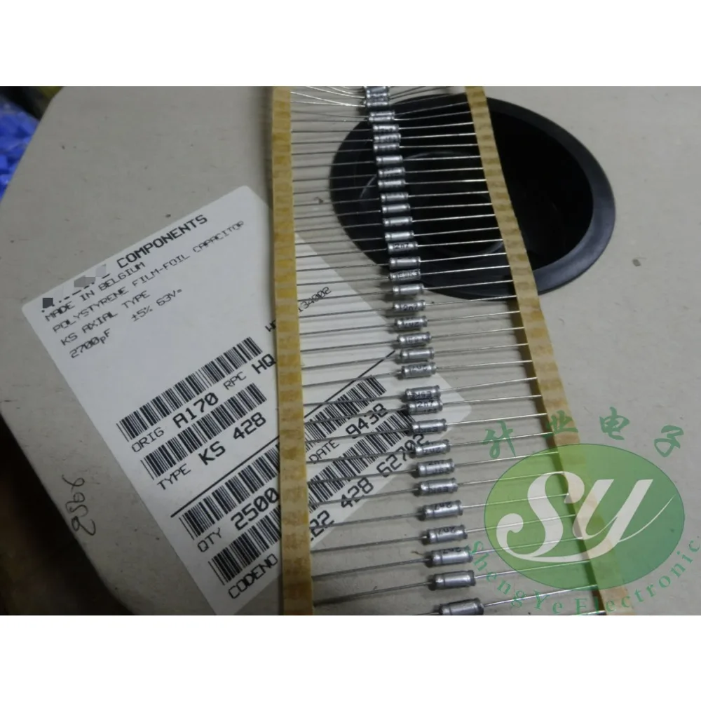 

20PCS KS428 0.0027uf/63v 2.7nf 2n7 2700pf 272 Axial film capacitor