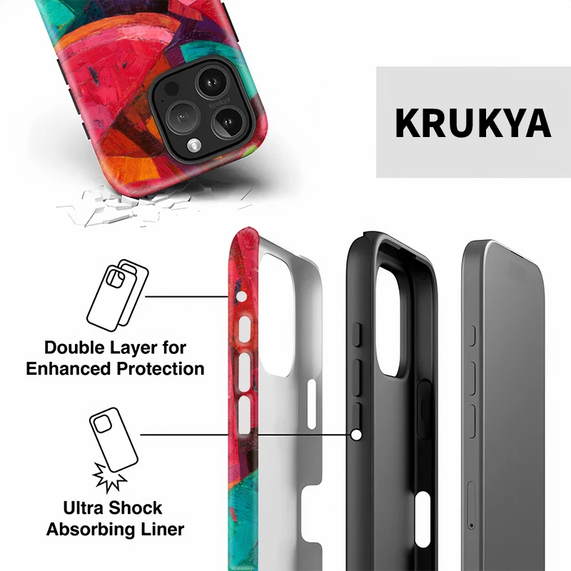 Krukya البطيخ جراب هاتف آيفون SE 2020 11 X XR XS ماكس 16 15 17 13 12 14 برو ماكس للصدمات ماتي لينة غطاء سيليكون