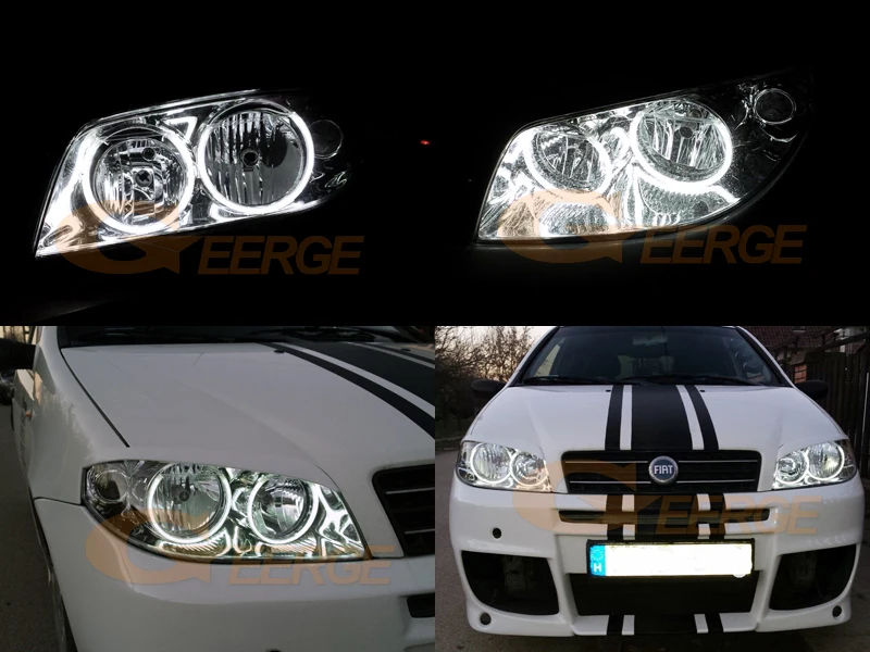 Excellent Ultra Bright CCFL Angel Eyes Halo Ring Day Light For FIAT PUNTO 188 Mk2 2003 2004 2005 2006 - ON Facelift Headlight