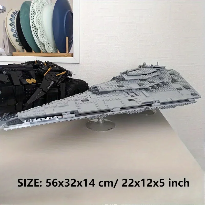 Grijze 1416-delige Ruimtevaartuig Starship Model Bouwstenen Set - Perfect kerst- of verjaardagscadeau voor jongeren