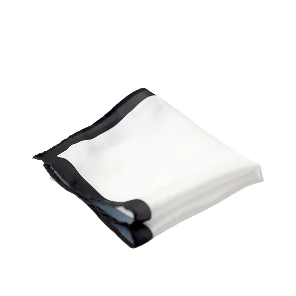 Headwear Korean Men's Suit Pocket Square Vintage White Business Suit Hanky Color Edge Polyester Chest Towel Handkercher Boys