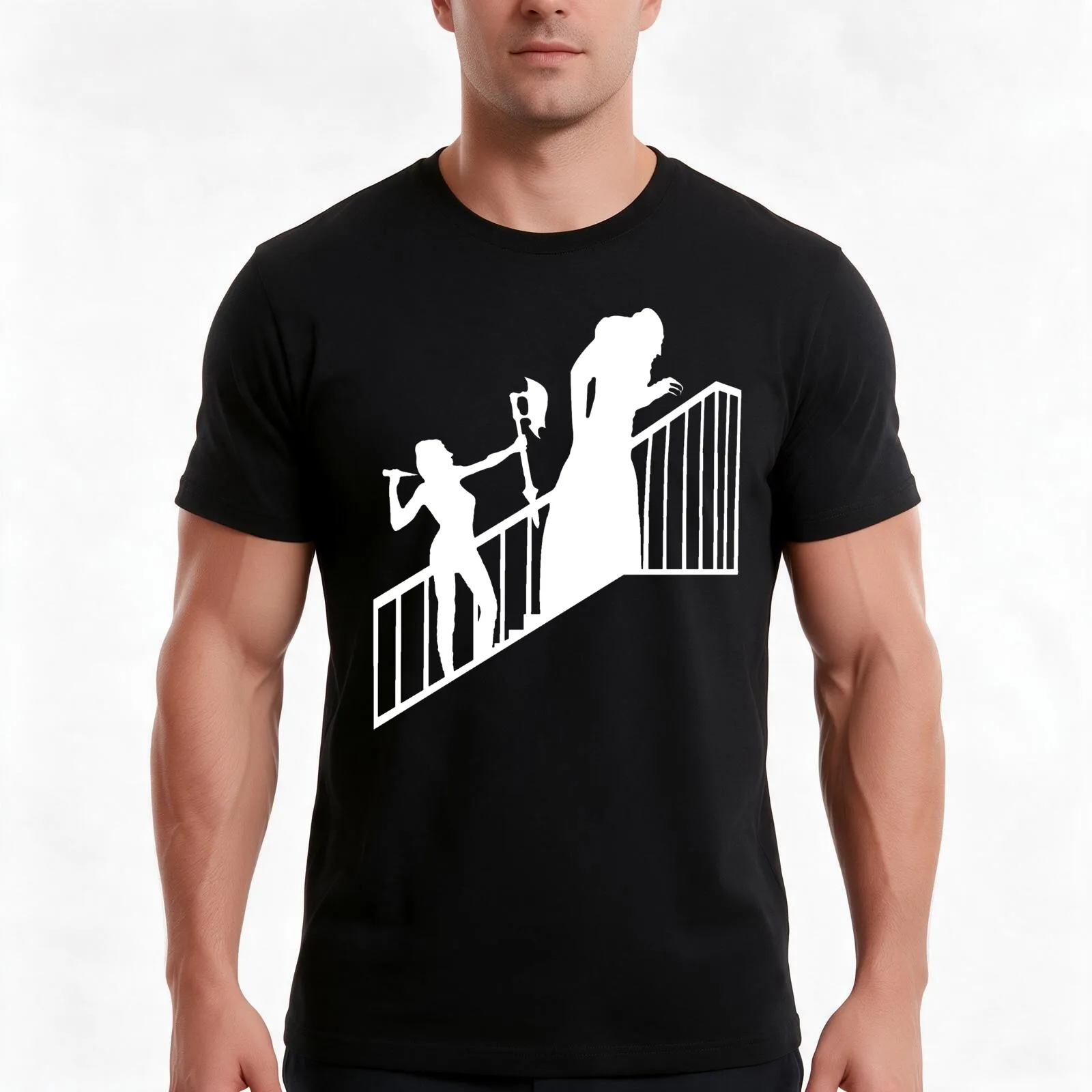 Buffy VS Orlok II! T-Shirt, Summer Casual Cotton Tee, Oversized Streetwear Tops, Vintage Graphic Print, Loose Fit Short Sleeve