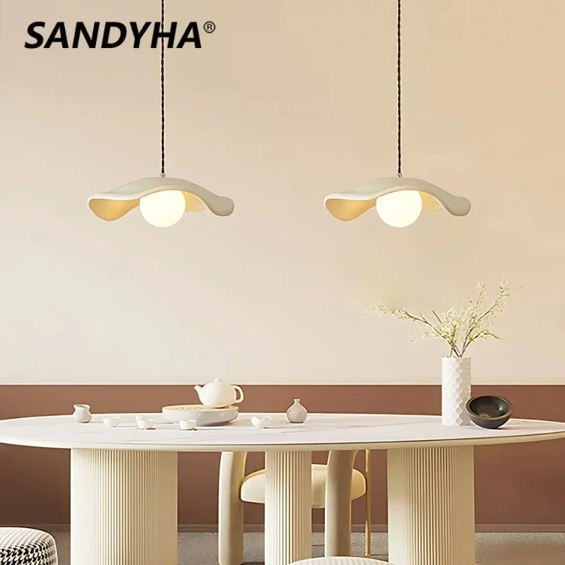 

SANDYHA Japanese Pendant Lights Lotus Leaf Design Led Lamp Dining Table Lighting Living Room Lights Bedroom Decoration Home 2024