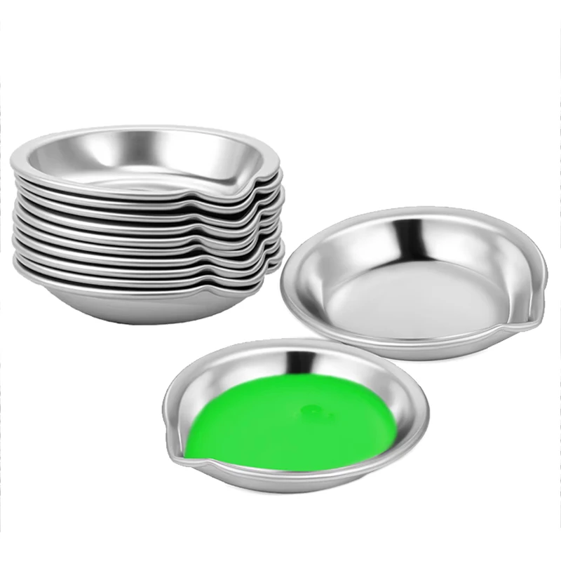 

Stainless Steel Painting Color Bowls School Teaching Incentive Supplies 5cm Oil Paint Trays Paint Color Mixing Cups Color TMZ