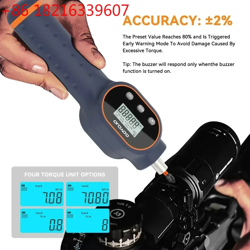 YAO GOYOJO Digital Torque Screwdriver 1/4” Magnetic Drill Bit 10pcs Set Drive Screwdriver Adjustable Torque Repair Tool